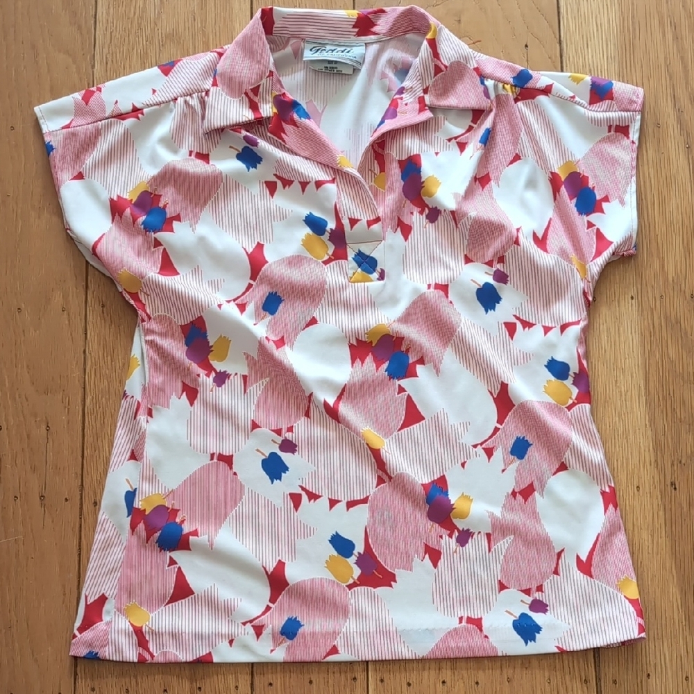 Vintage Tulip Top By Teddi of California